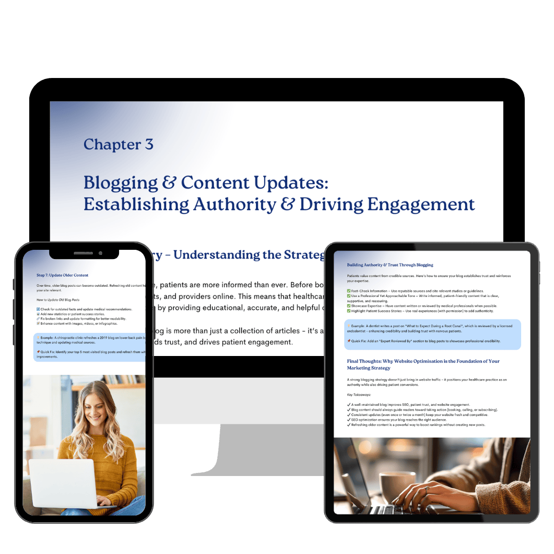 Start posting blogs that answer patient questions